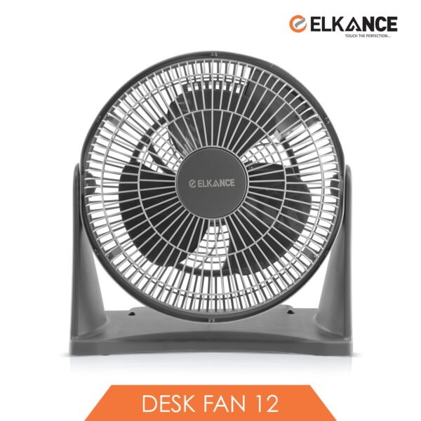 Liva 300mm (12 Inches) Desk Fan | 75 W, 2200 RPM | Personal Cooling Fan with Strong Airflow & Up/Down Rotation | Ideal for Bedroom, Home & Office Desktop (Grey)